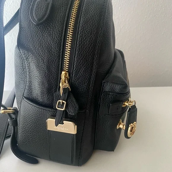 Coach Black Backpack with Gold Accents - Picture 4 of 8